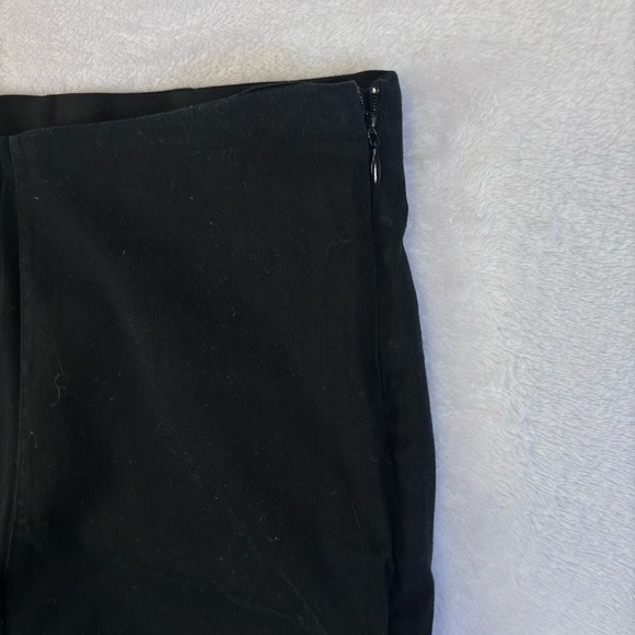 Black Pull On Ankle Pants High Waist Career Casual Stretch Size 12 - Picture 7 of 9